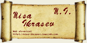 Miša Ikrašev vizit kartica